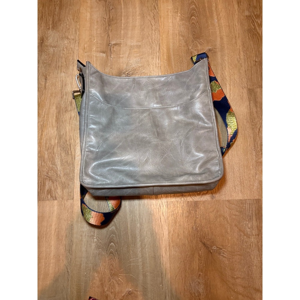 Gray‎ Leather Messenger Crossbody Purse Bag Boutique